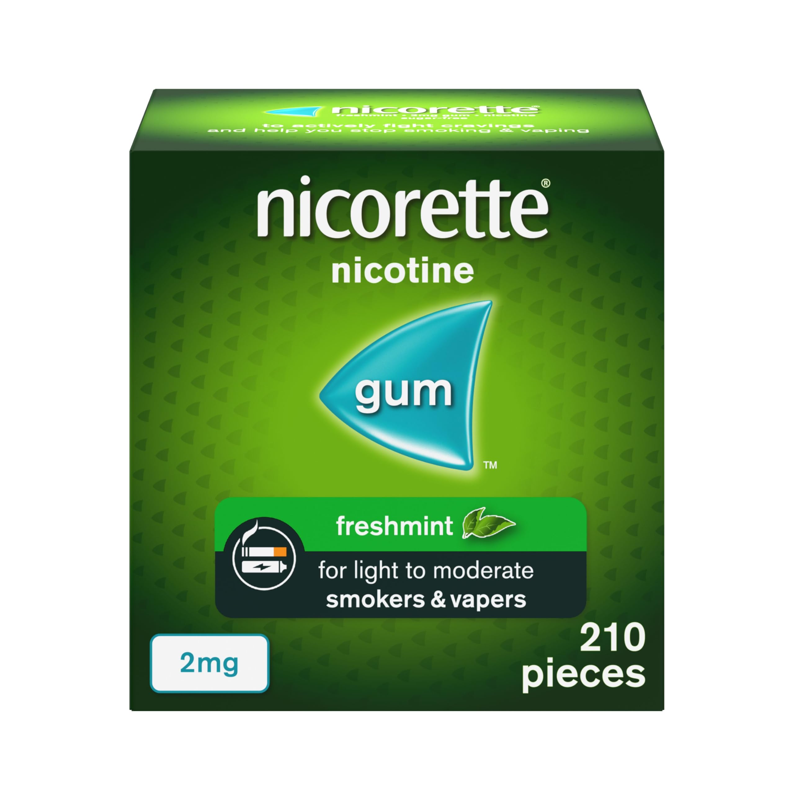 Nicorette 2 Mg-Pack Of 210 Gums : Freshmint Gum 2 Mg,210 Pieces