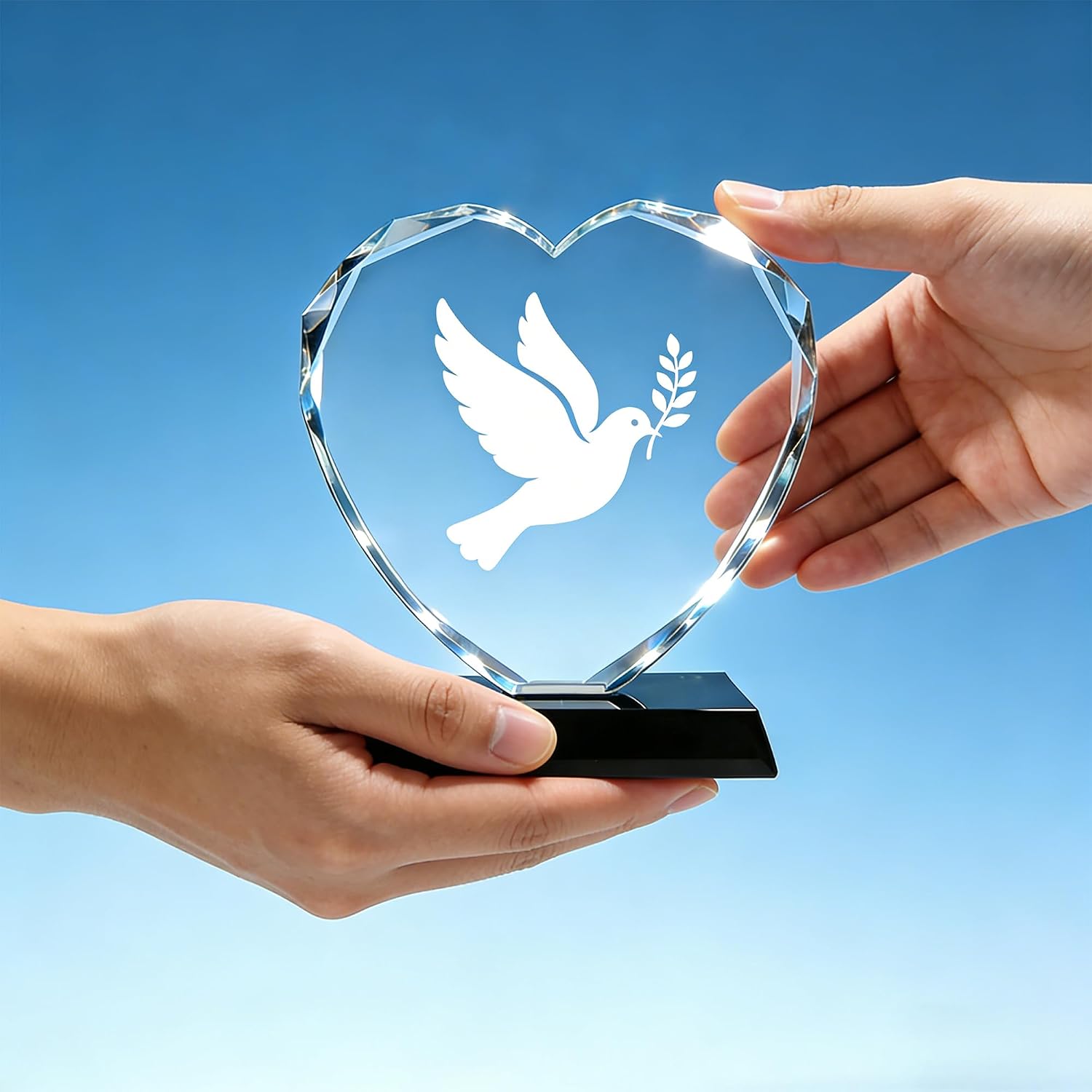 Custom Crystal Trophy Award - 6.3‘’ Personalized Engraved Crystal Award for Corporate Recognition, Sports Championships, Academic Awards & Retirement Gifts - Employee Recognition Awards and Trophy