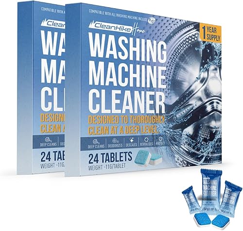 Tabletas descalcificadoras limpiadoras para lavadora, tabletas de limpieza profunda para lavadora de carga frontal y superior, elimina la