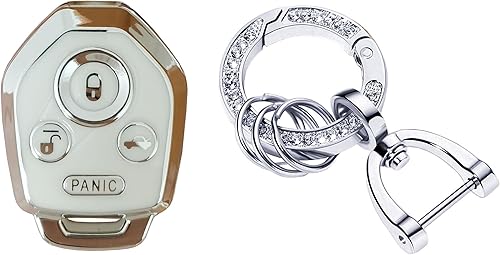 Vista 16 de Funda para llavero Subaru Crosstrek Forester Impreza Outback Tribeca WRX STI XV Ascent blanco-dorado