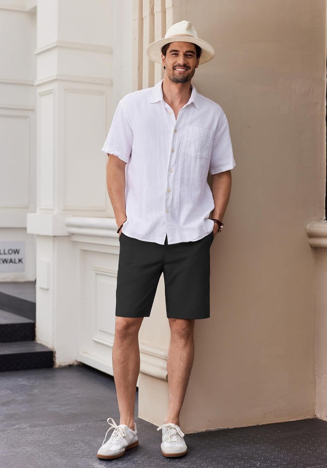 COOFANDY Men's Casual Shorts 9 Inch Flat Front Lightweight Summer Beach Vacation Shorts with 4 Pockets - Image 6