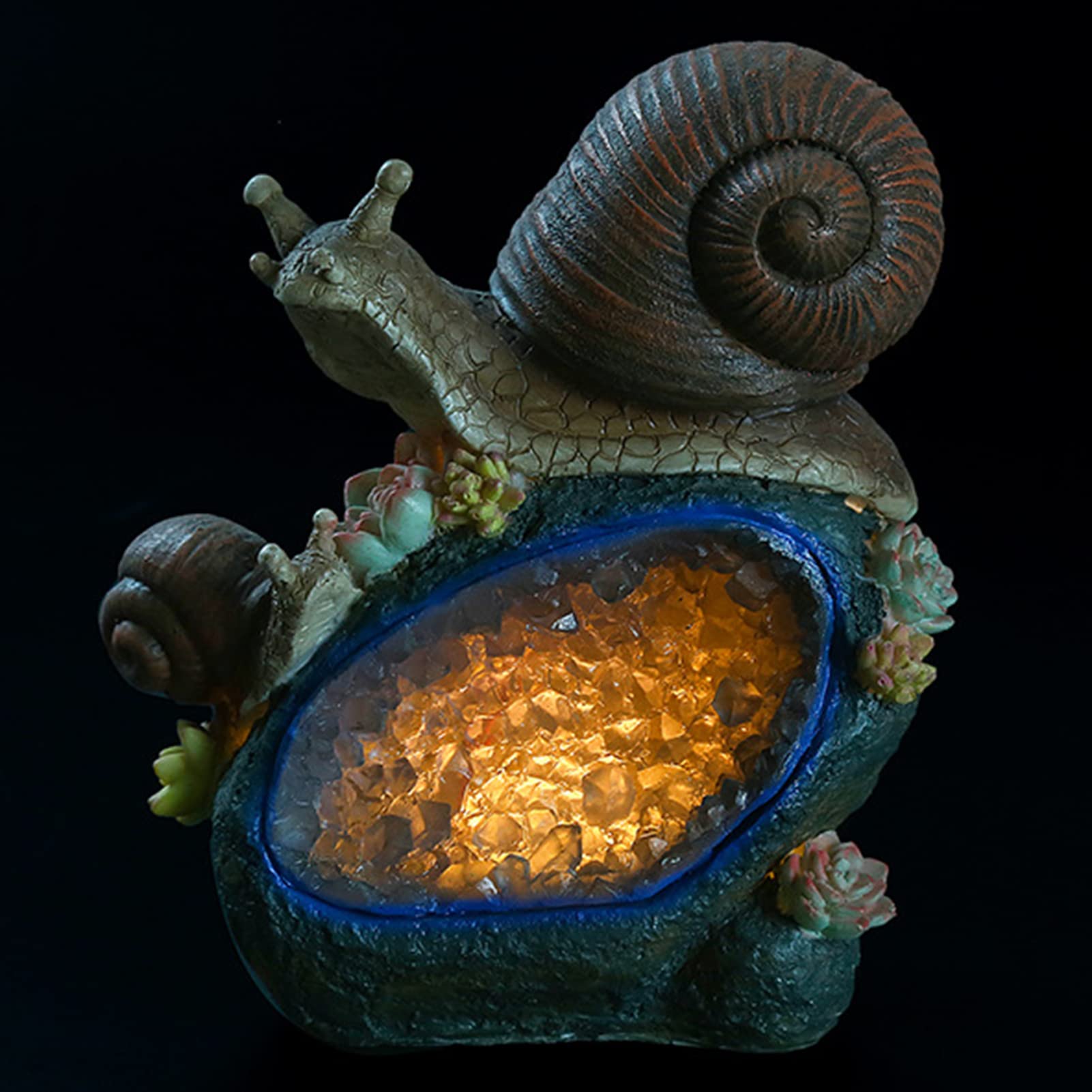 Ornamento da Giardino, Statuetta di Lumaca Solare, Scultura da Giardino realistica Luci ad energia Solare Statua di Animale per Prato da Giardino Decorazione della casa Regalo Regalo di Novi