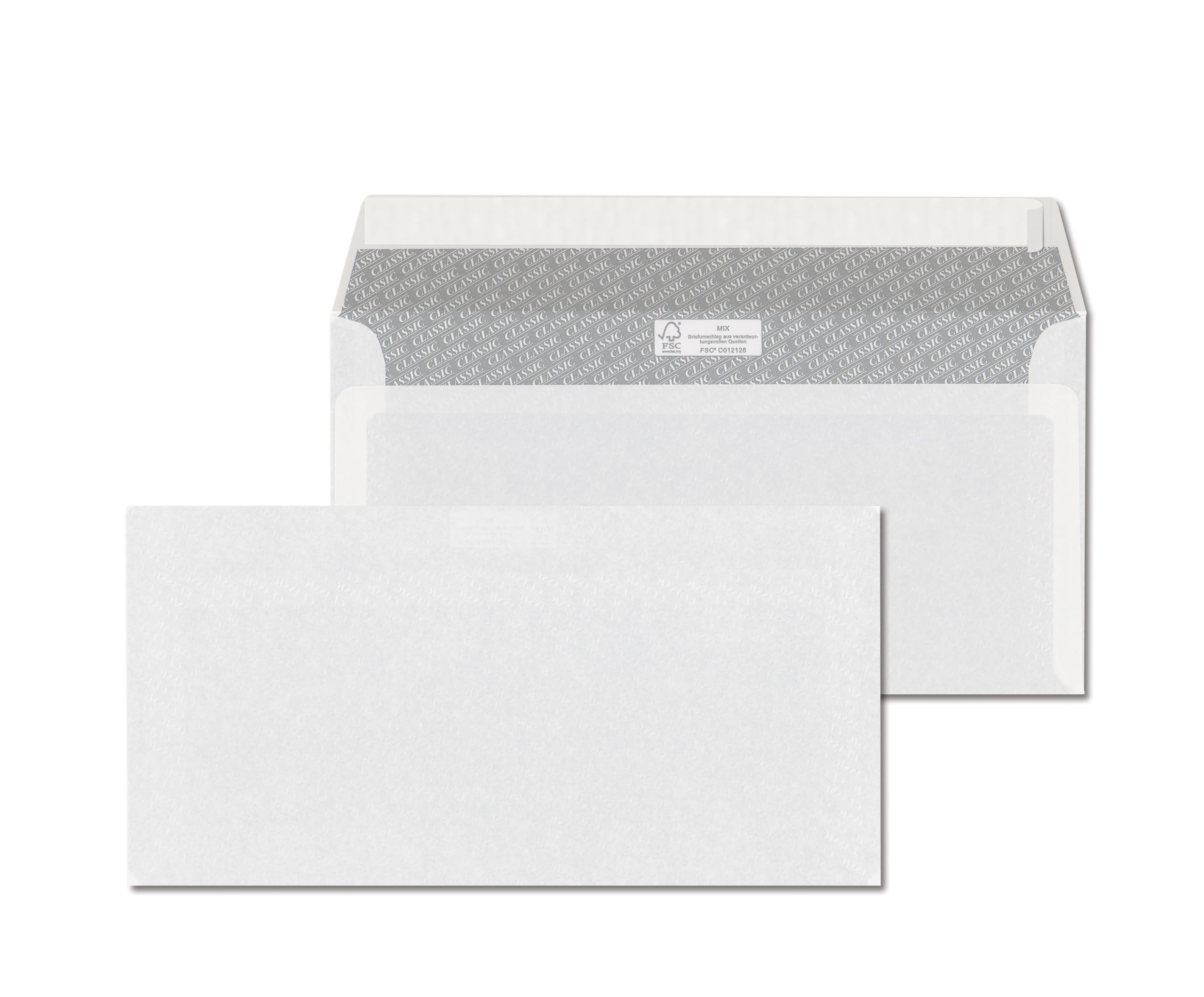 ÖKI Kuvert C5/6, 1.000 Stück, Briefumschlag mit Haftstreifen, 110x220 mm, 80g, weiß