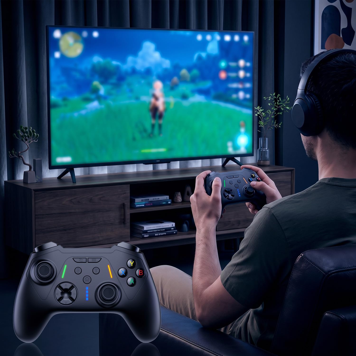 Sehawei Controller Wireless per Xbox One,Xbox One S|X,Xbox Series/Steam/PC | 2,4 GHz gamepad ,plug and play ,con funzioni Turbo e Macro