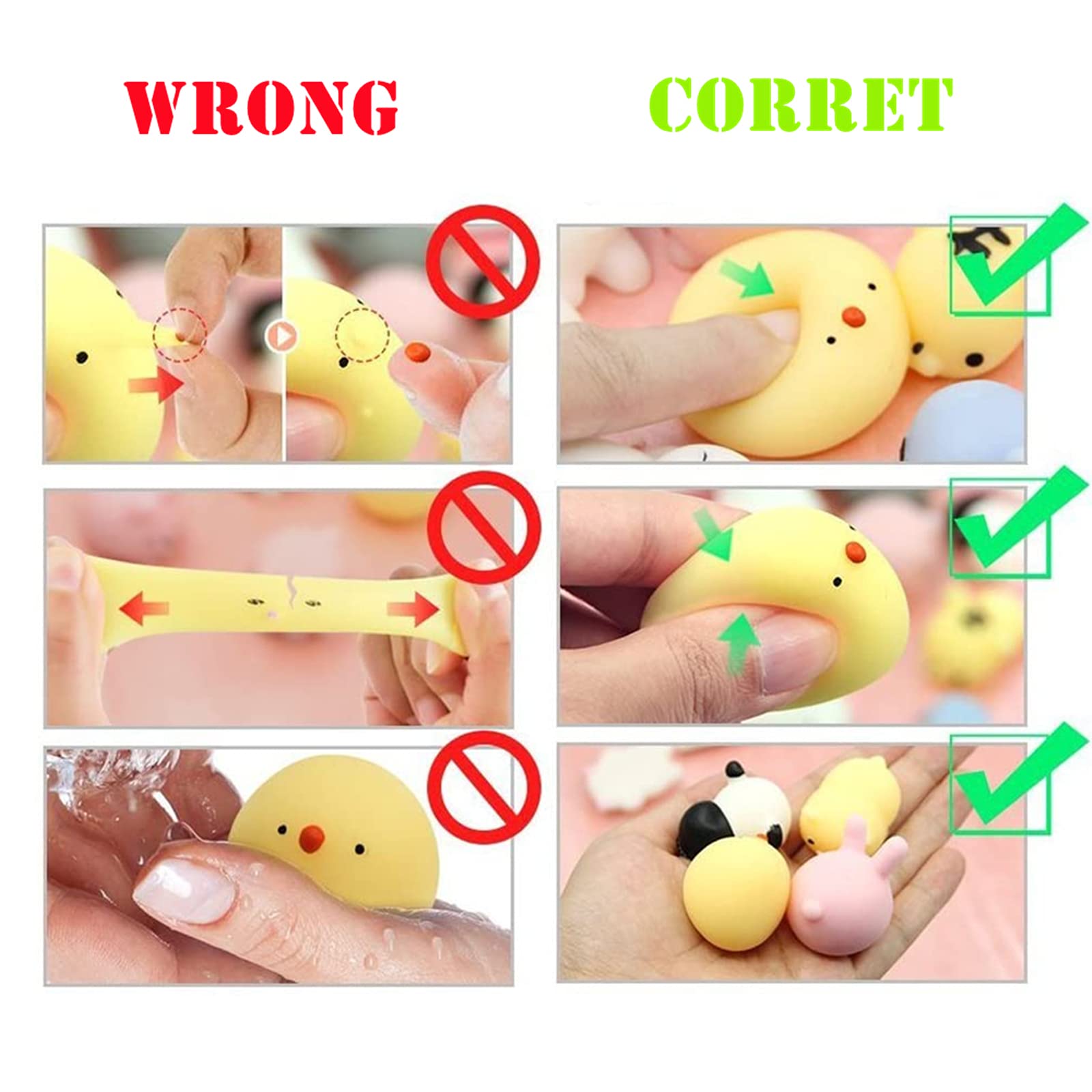 Mochi Squishy Animal Toys &ndash; Fun Mini Kawaii Squishies For Kids And Adults &ndash; Great Party Favors, Stress Relief Toys, And Fidget Toy &ndash; Super Soft, Non-Toxic, Make Great Gift Items