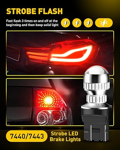 Miniatura 31 de AUXITO Bombilla LED blanca 1157, 400% superbrillante, 2057 2357 7528 BAY15D, bombillas LED para respaldo, señal inversa, intermitente, Blanco