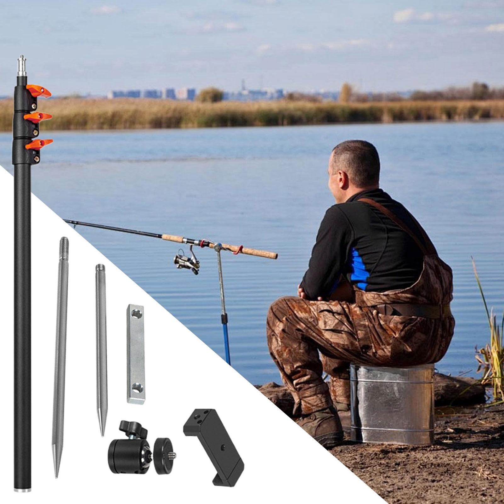 Soporte Para Teléfono Móvil Con Estaca De Suelo Soporte Para Teléfonos | Telescópico Compatible Con Transmisión En , Fotografía, Pesca Y Camping