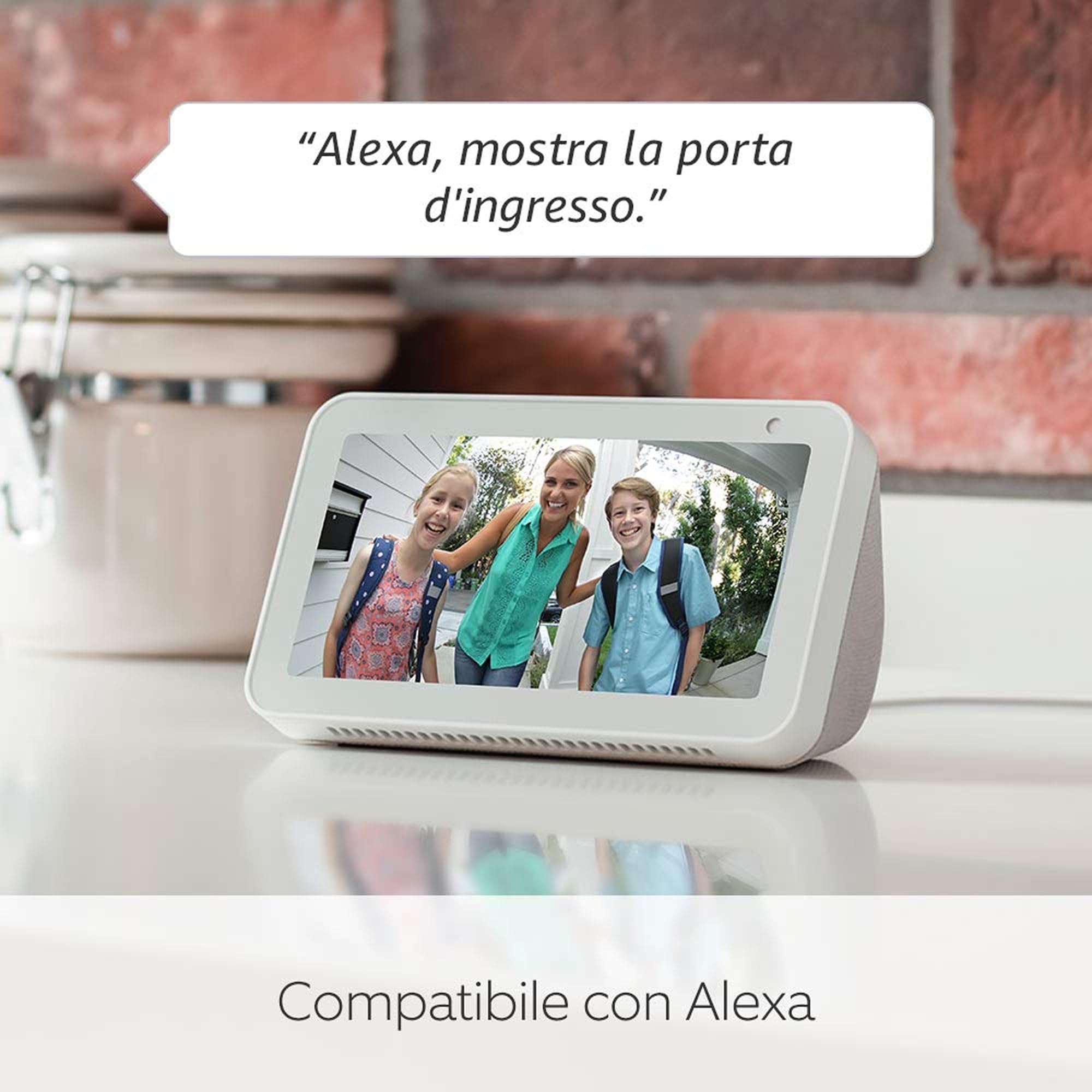 Ring Videocitofono cablato (Video Doorbell Wired) + Chime (3ª gen.) | campanello con telecamera, HD, con cablaggio (occorre il cablaggio del citofono in uso) | Prova gratuita di 30 giorni Ring Home
