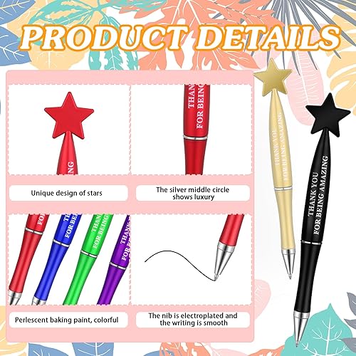 Miniatura 3 de Yeaqee 36 bolígrafos de agradecimiento a granel, regalos de agradecimiento para empleados, bolígrafos de agradecimiento para profesores, regalos de