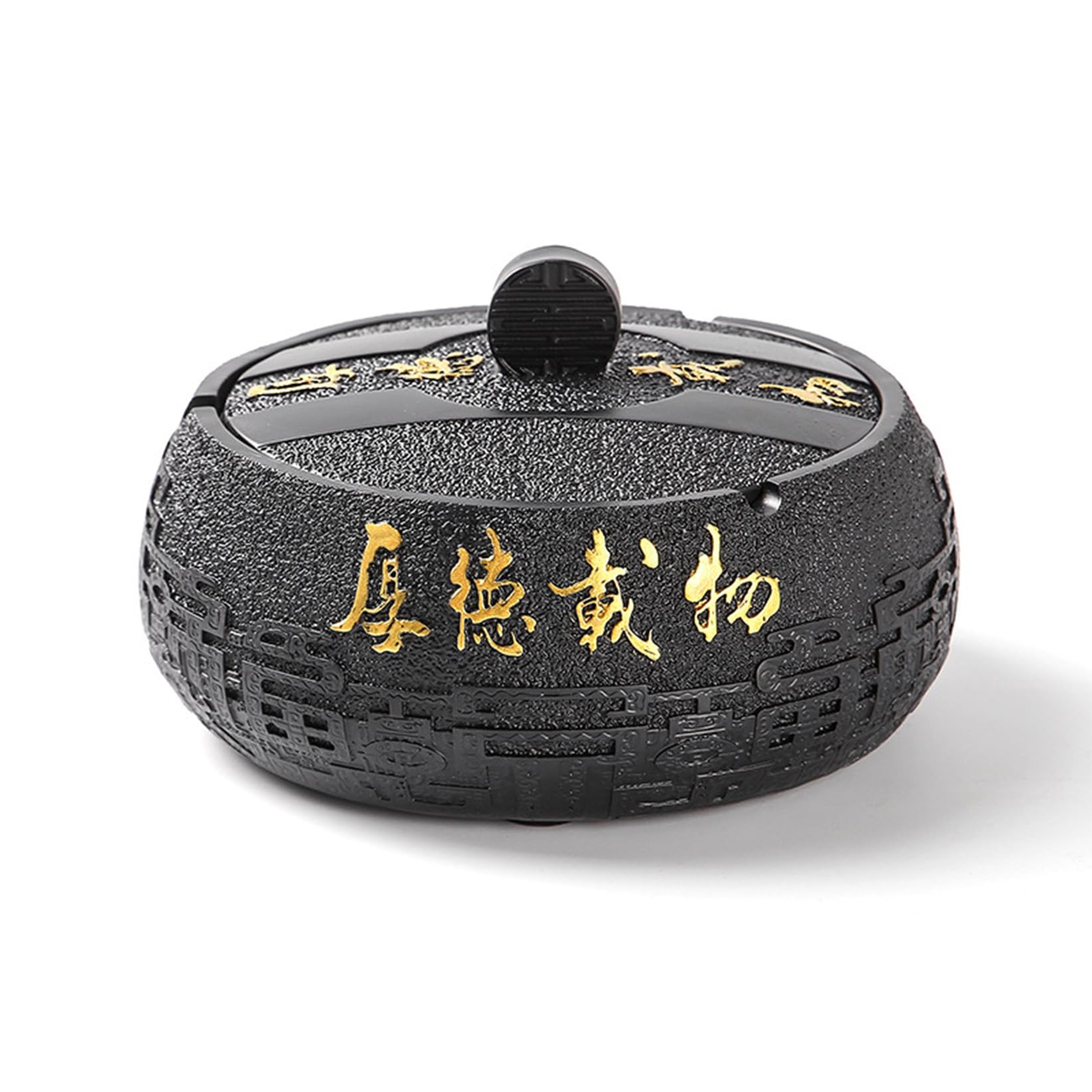 Ashtray Ceramic Resin With Small Extinguishing Pot,Cigarettes for Outdoor Indoor,Ash Holder for Smokers Gift