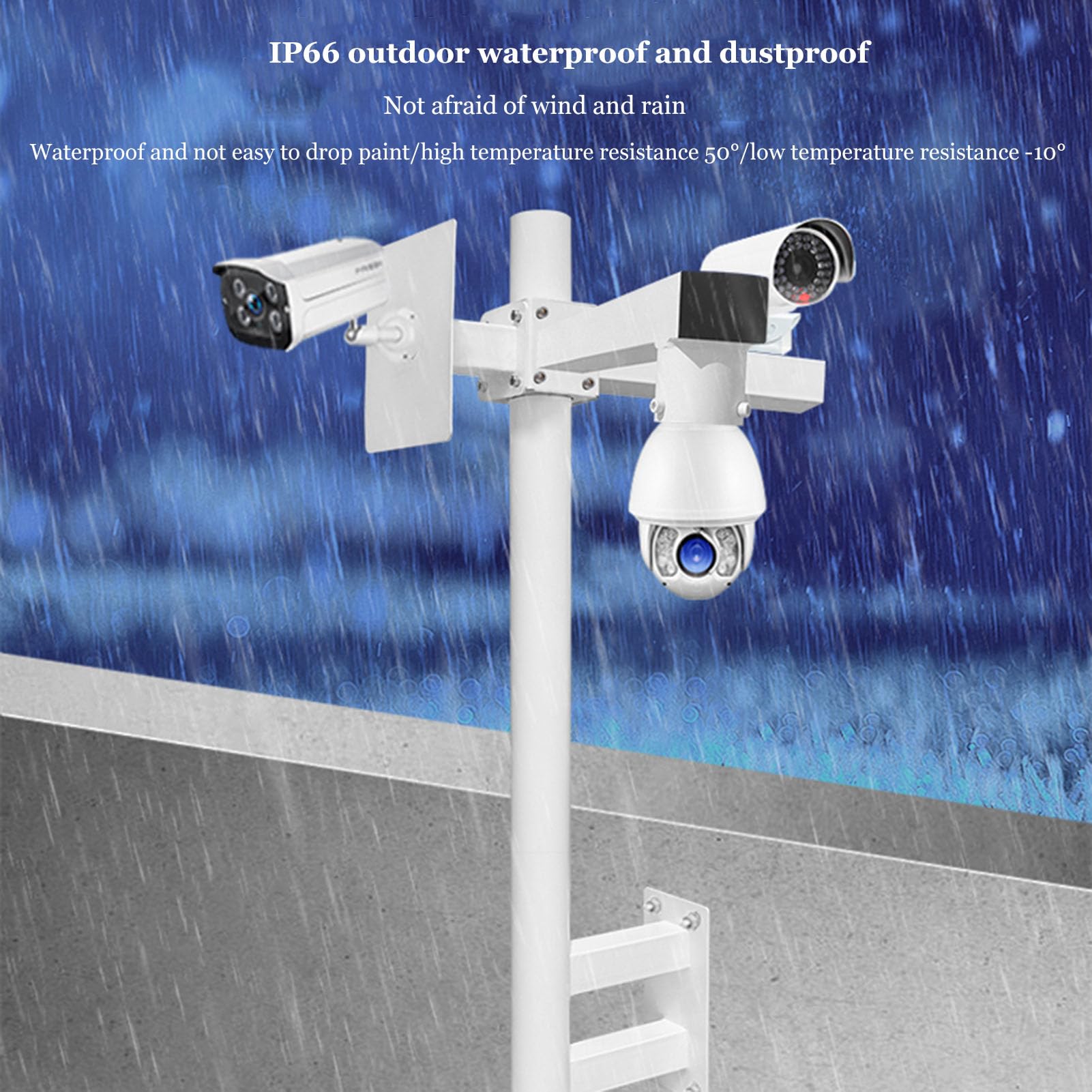 Generisch Diese universelle Masthalterung für Überwachungskameras, Lange Armstütze für CCTV- und IP-Kameras, vertikaler Mastmontageadapter
