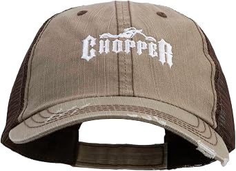 Chopper Embroidered Low Profile Special Cotton Mesh Cap