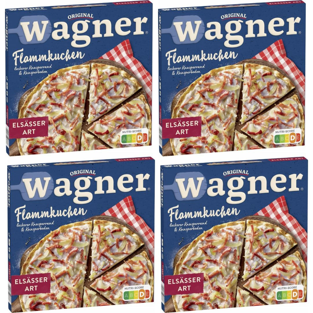 Wagner Pizza Flammkuchen Elsässer Art 300g x 4 Stück