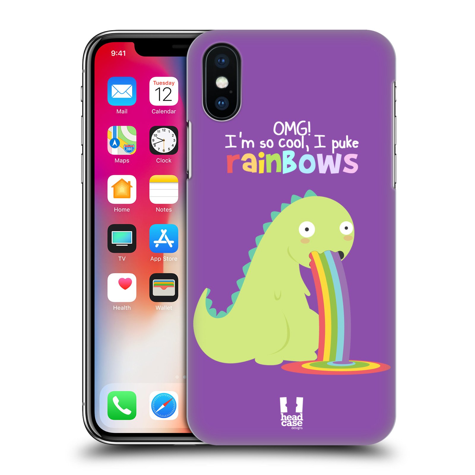 Coque iPhone X XS Dinosaure pour éviter les rayures au dos