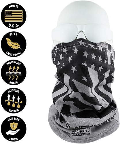 Vista 2 de BENCHMARK FR Mascarilla facial resistente al fuego, polaina para el cuello, CAT2, fabricada en los Estados Unidos