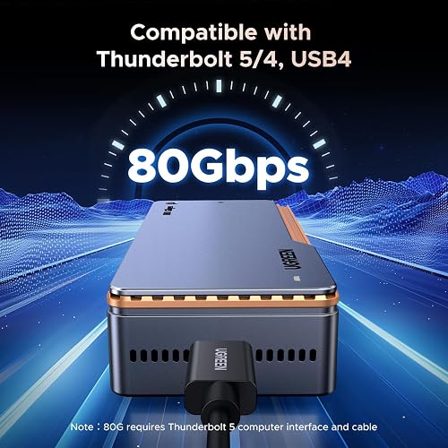 UGREEN 80 Gbps Boîtier M2 SSD NVMe Compatible avec Thunderbolt 5 4 et USB 4 - 2