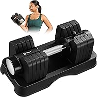 Vista 10 de Lifepro Adjustable Dumbbells Set – 15lb, 25lb Pair or 43lb, 55lb & 90lb Single – Quick Adjustment, Anti Slip Handle – Space Saving & Strength