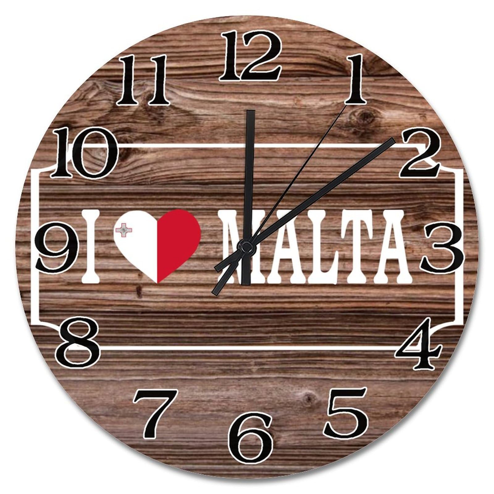Horloge murale Malte sans tic-tac ronde 30cm suspendre salon