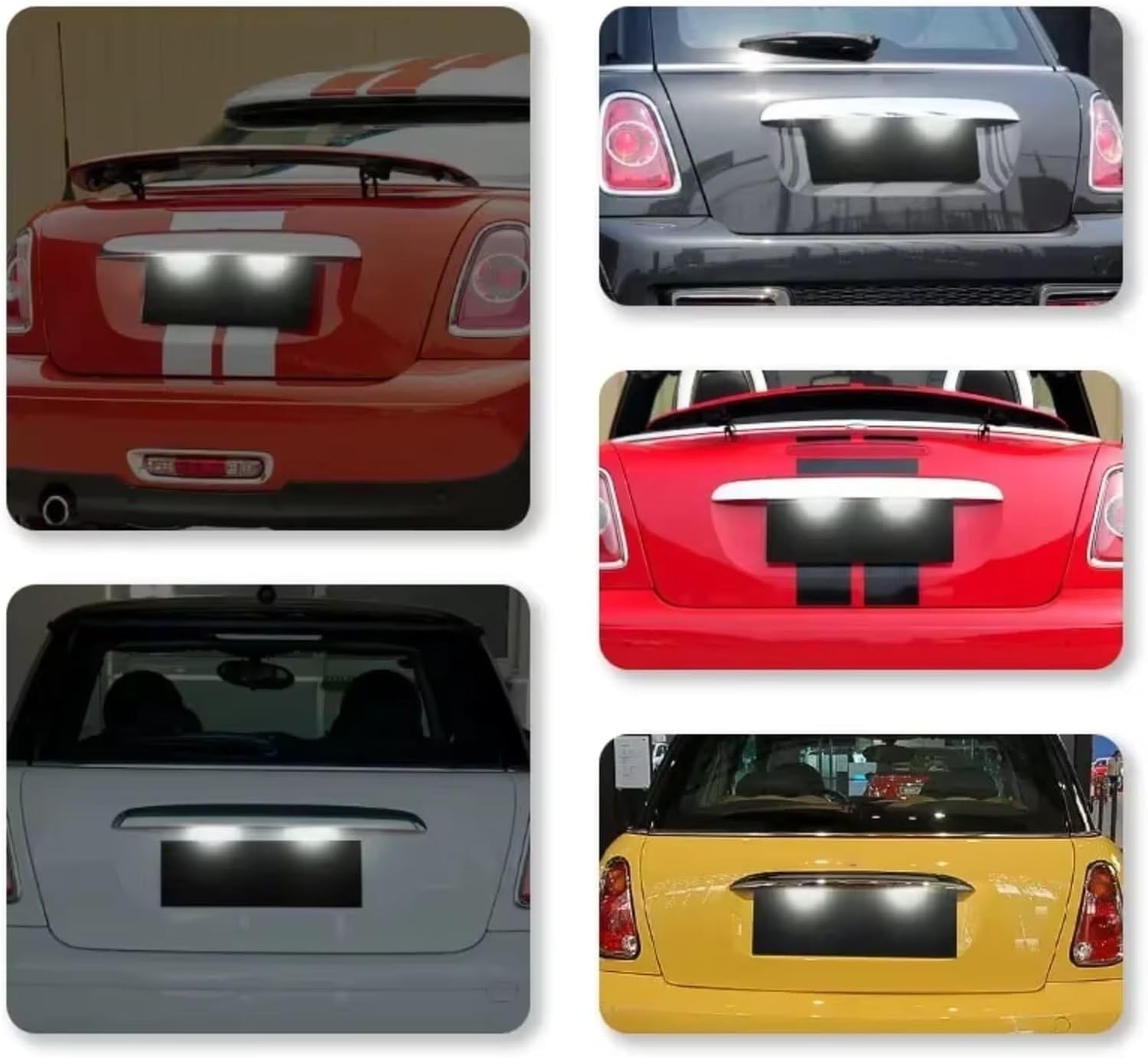 License Plate Light Kit Compatible With Mini For Cooper R61 For Paceman 2012-2025 Rear License Plate Lamps Car Number Lamp Error Light 63267165735 63267193294