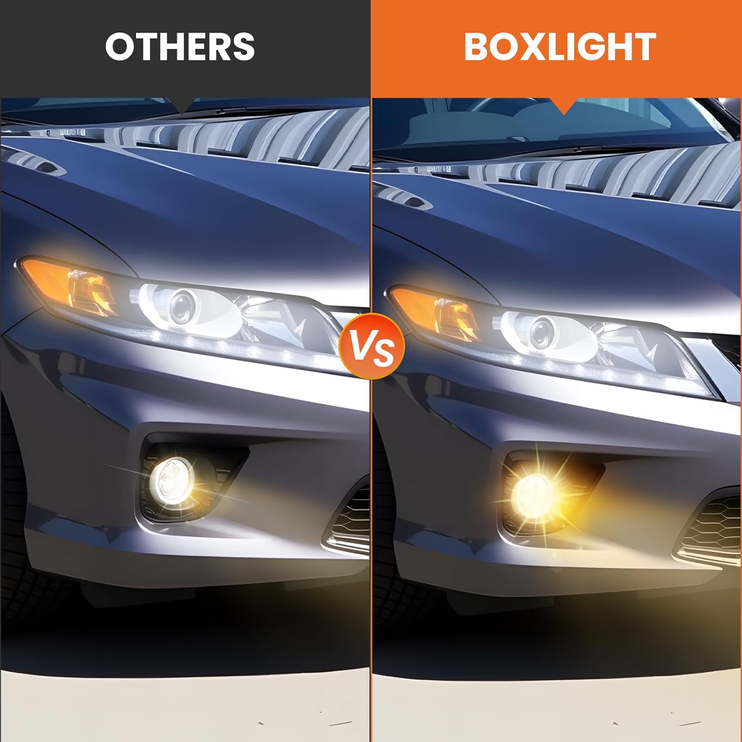 Fog Lights Assembly Compatible with 2013 2014 2015 Honda Accord Coupe, Front Bumper Driving Fog Lamp Kits, Driver & Passenger Side, IP67 Waterproof & Plug-And-Play