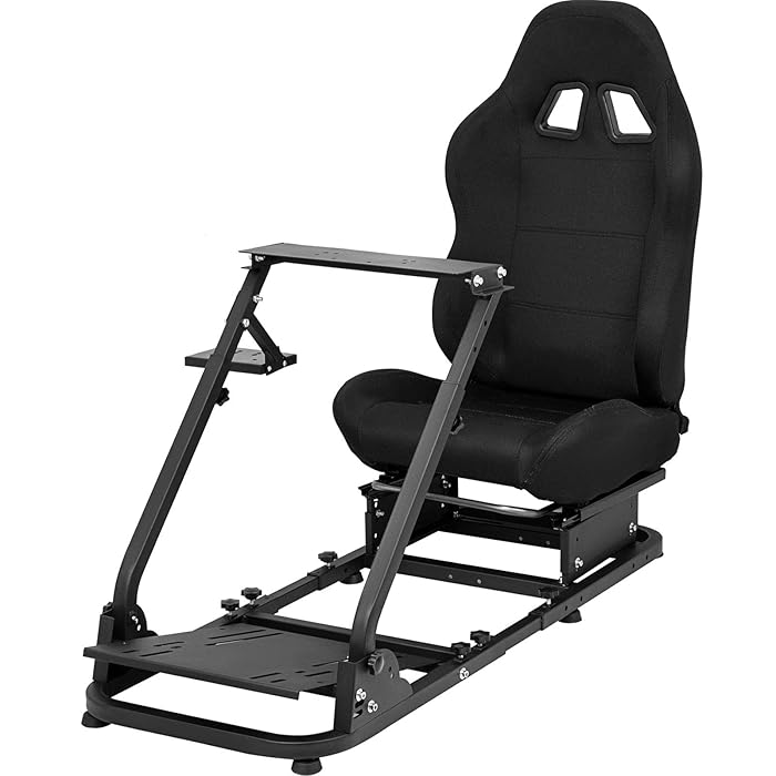 Buy Marada Racing Simulator Cockpit Stand with Black Seat Compatible ...
