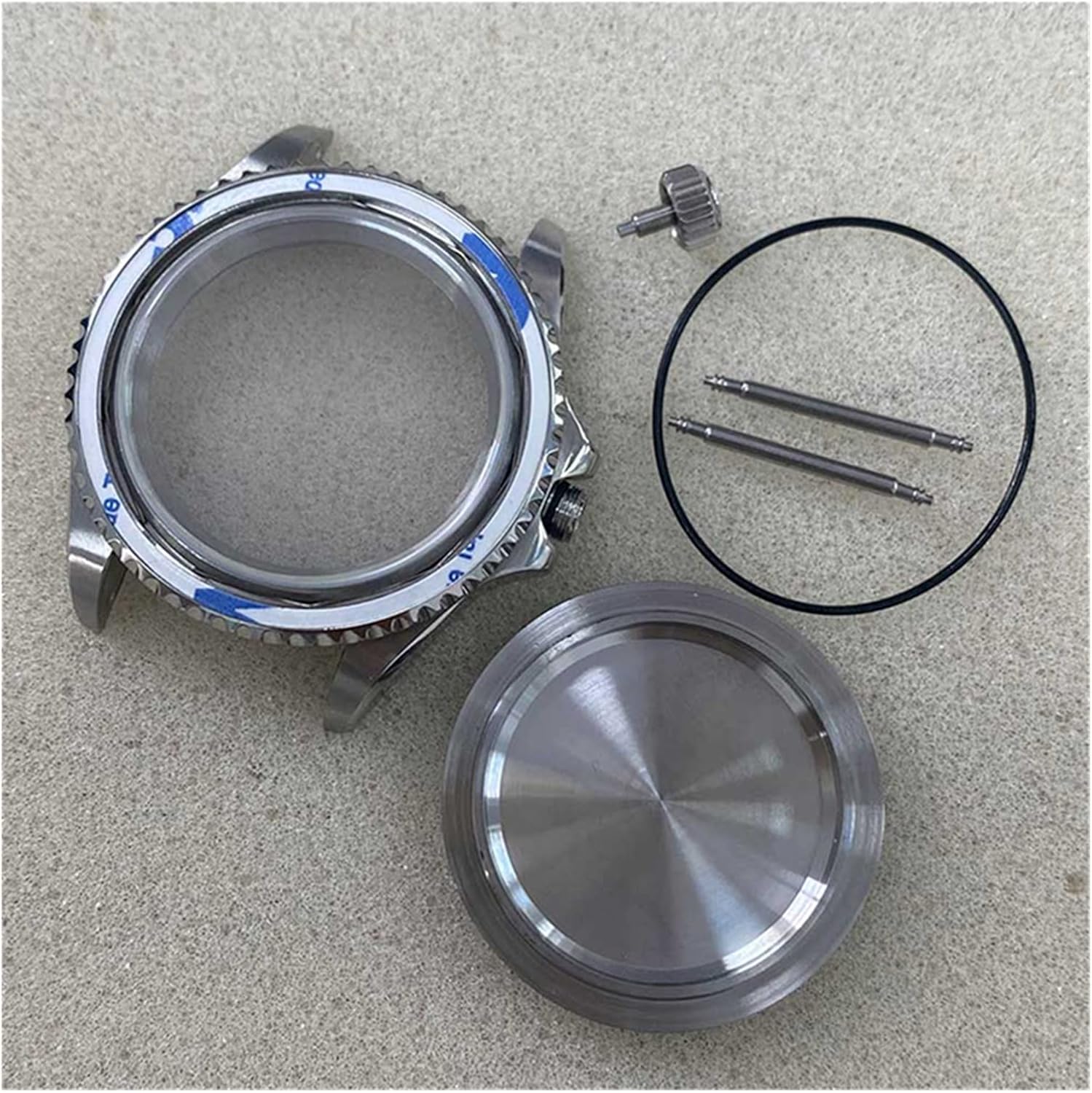 小さな店] 4.0mmアルミベゼルサファイアフラットガラス時計ケース NH35