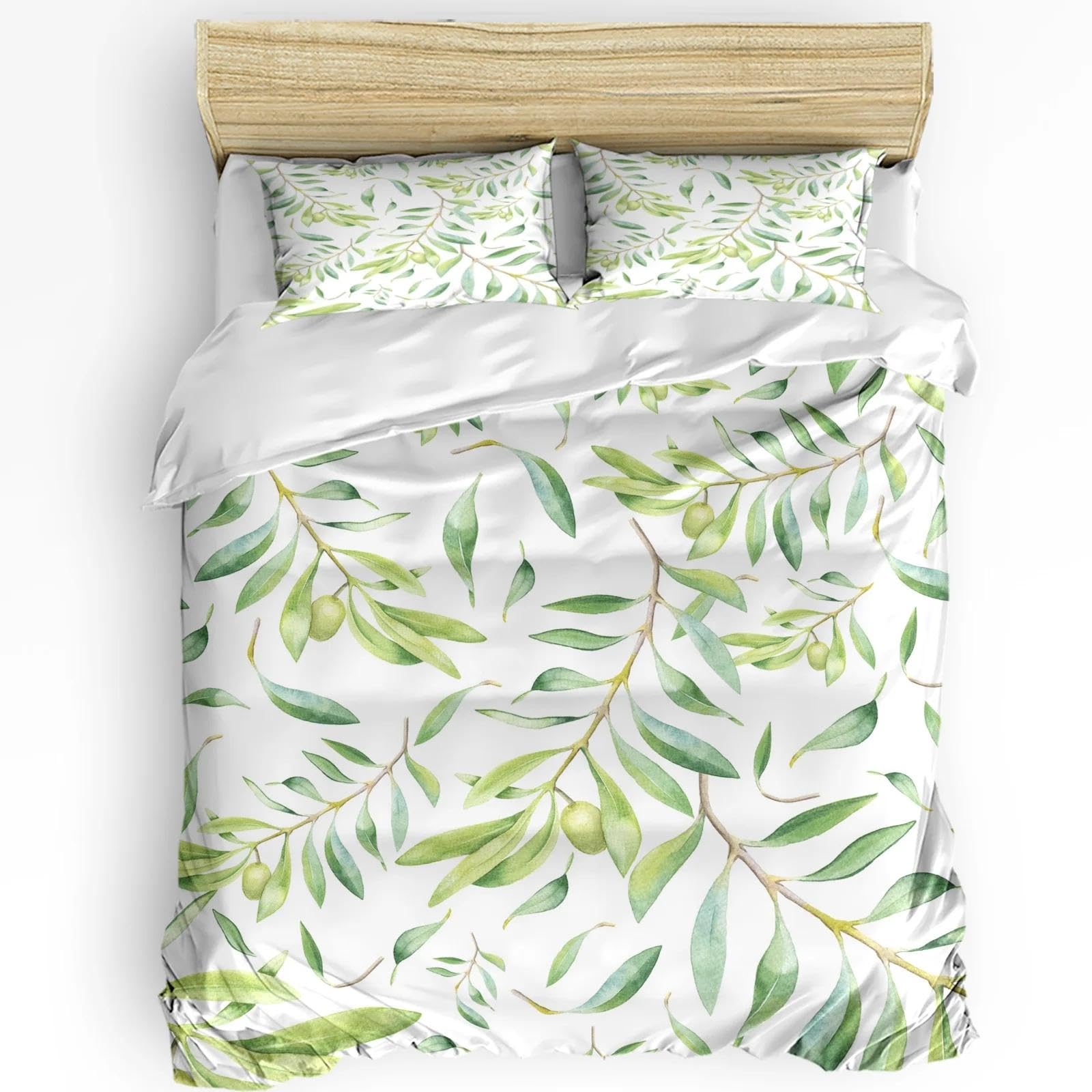 Housse de couette 140x200cm plantes tropicales pour rafraîchir une décoration de chambre terne