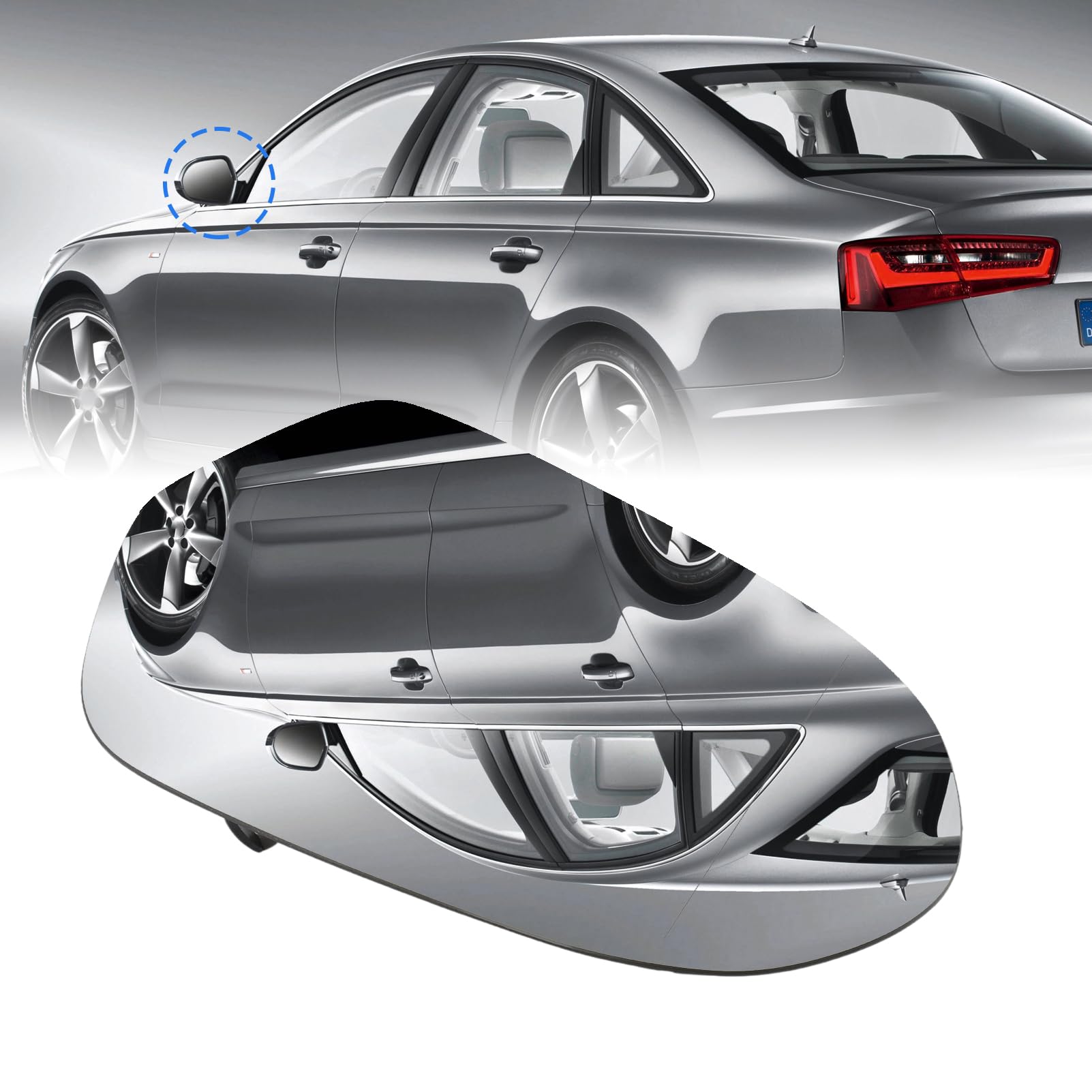 Fit System Passenger Side Mirror Glass For 88-91 Honda Civic & CRX - Convex Lens