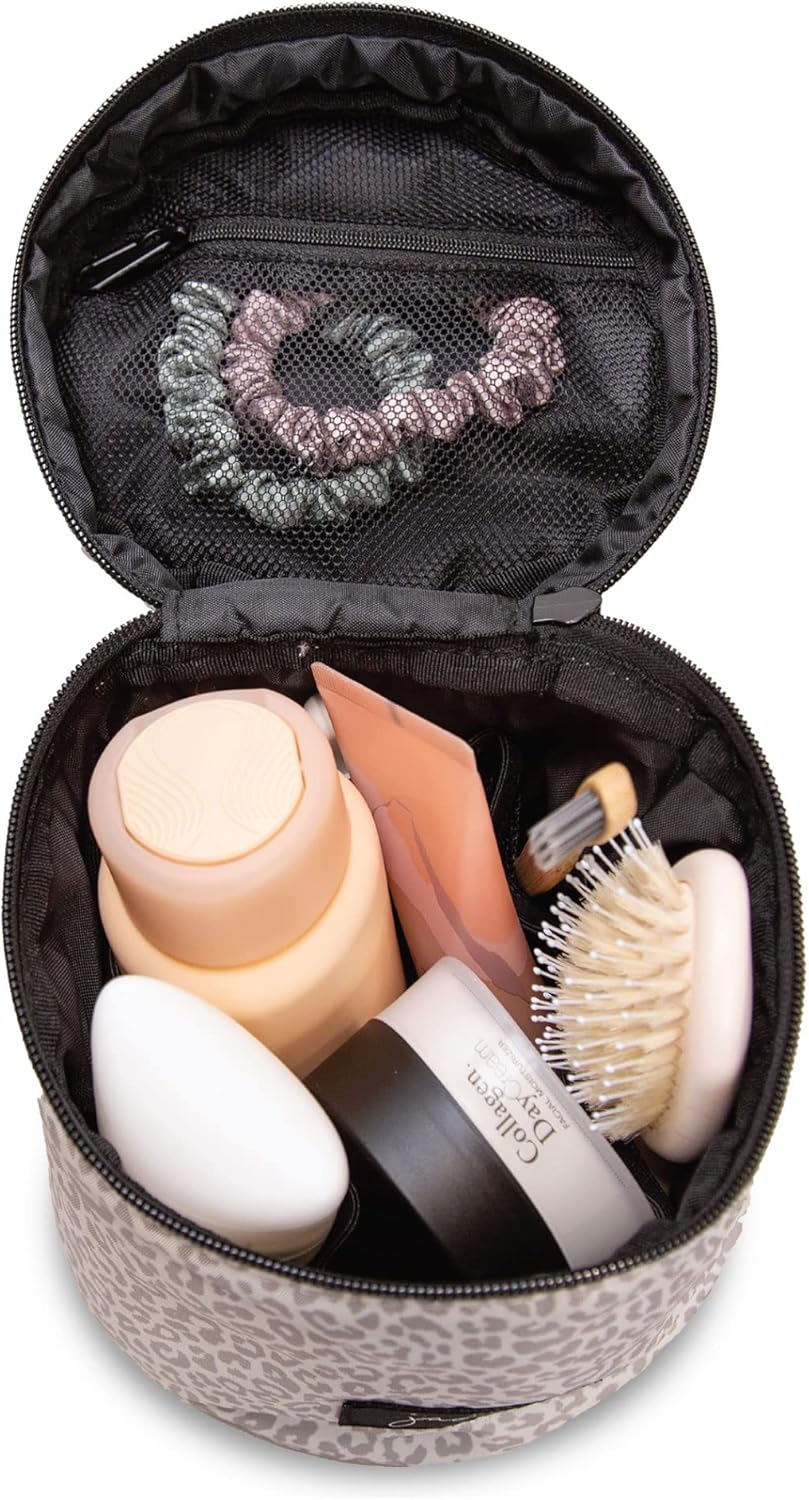 Jadyn Cosmetic Zip Makeup Bag, Travel Cosmetic Pouch for Toiletries, Make Up, and Accessories, Water Resistant Travel Makeup Bags for Women, Designs (Desert Leopard) - Image 2