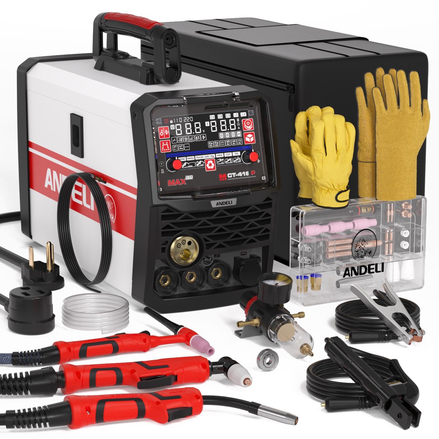ANDELI 溶接機 ANDELI 半自動溶接機 アルミ溶接可能 100V/200V 200AMP MIG Lift TIG