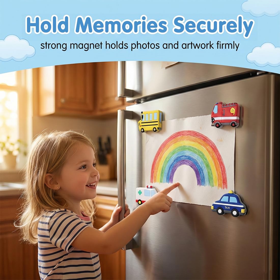 10 Pezzi Magneti Da Frigorifero Bambini, Calamite Bambini, Auto Calamite da Frigo,Auto Magnetici per Lavagna,Magnetici,Simpatici Magneti da Frigorifero,per Bambini Che Imparano Lavagna