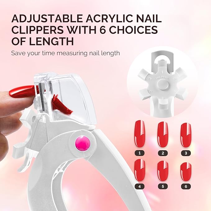 Cortaúñas para uñas acrílicas MelodySusie, acero inoxidable ajustable miniatura 2