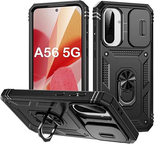 Miniatura 49 de PASNEW Funda para cámara Samsung Galaxy A15 5G, soporte metálico de grado militar, resistente a prueba de golpes, carcasa rígida para Samsung A15