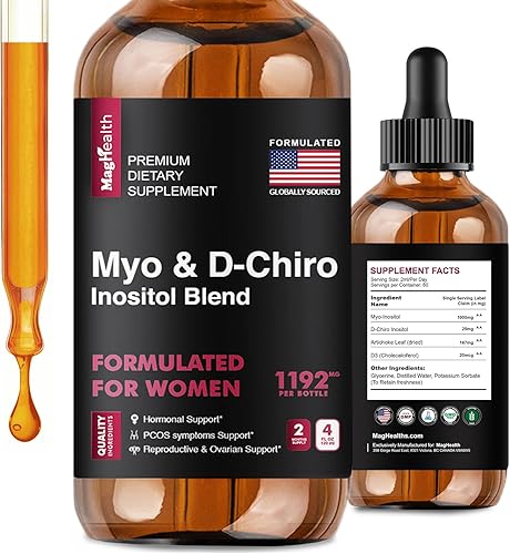 Suplemento de inositol premium - Myo-inositol y D-Chiro Inositol - Proporción 401 - Suministro para 60 días - Suplementos de fertilidad para mujeres