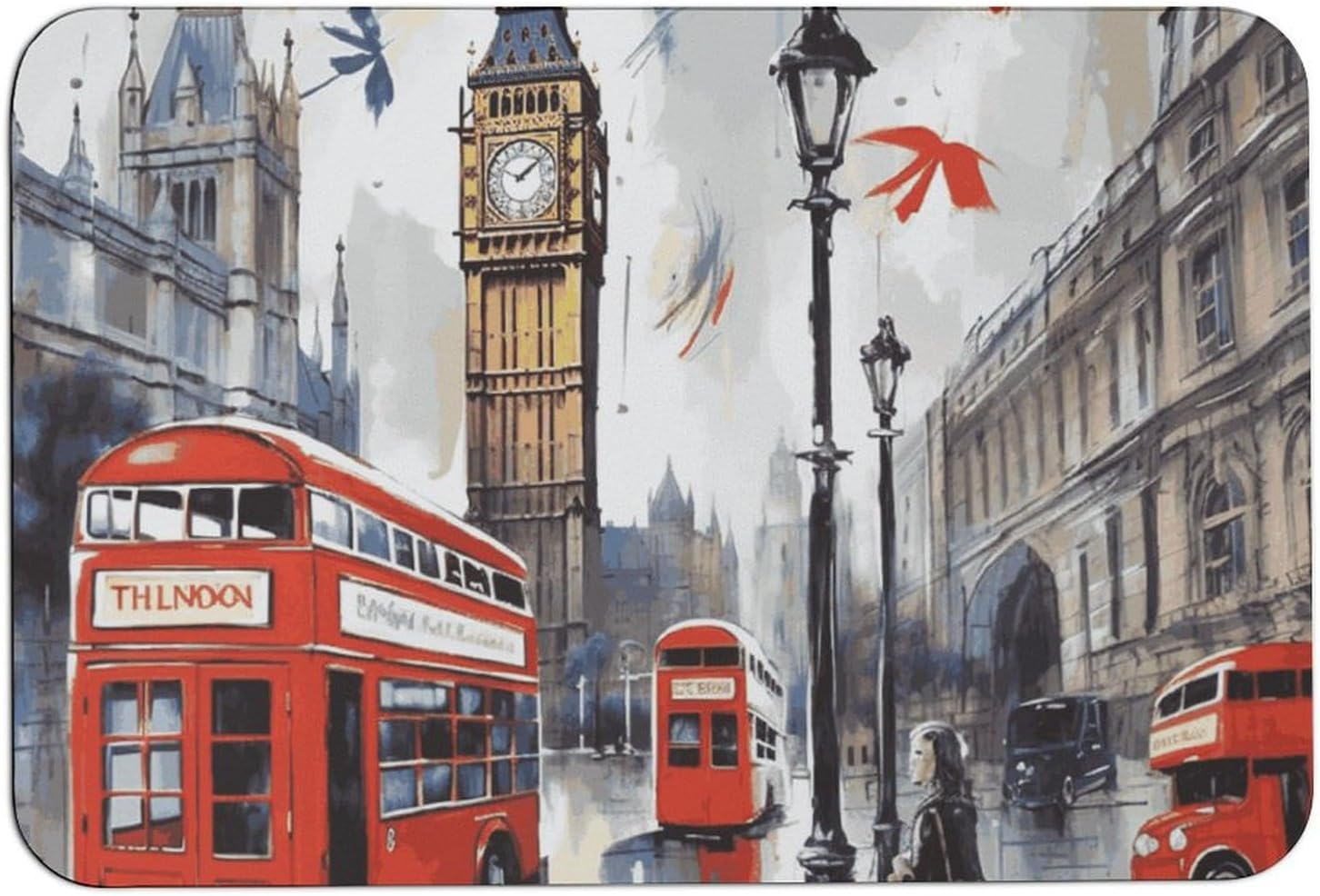 VFKLT London Badematte, super saugfähig, schnell trocknend, rutschfeste