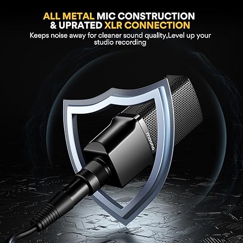 Miniatura 5 de Micrófono XLR de condensador Maono con diafragma grande de 34mm, micrófono de estudio cardioide profesional para podcasting, grabación, streaming