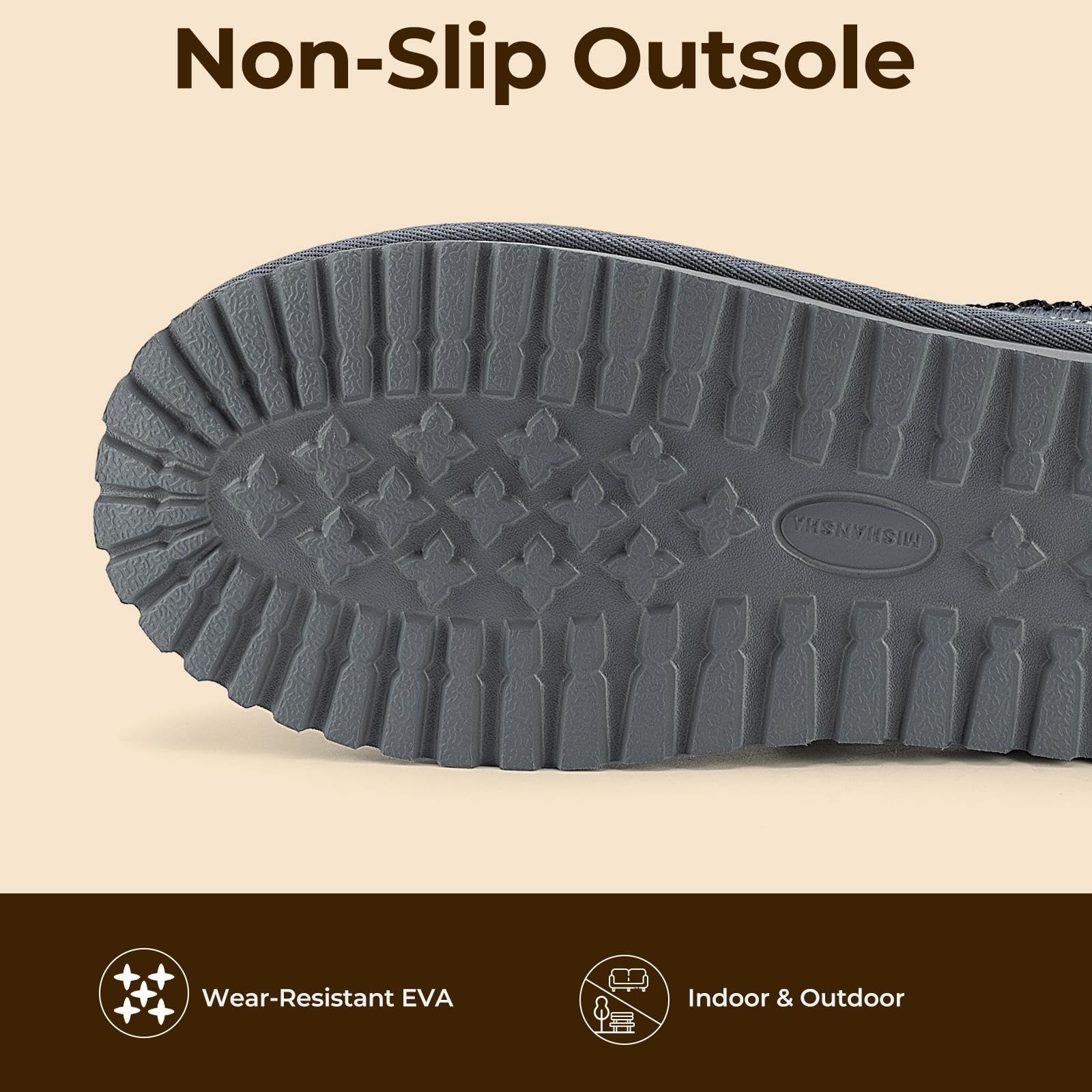 Mishansha Pantofole Donna Invernali Pelose Chiuse Ciabatte 36-43 EU