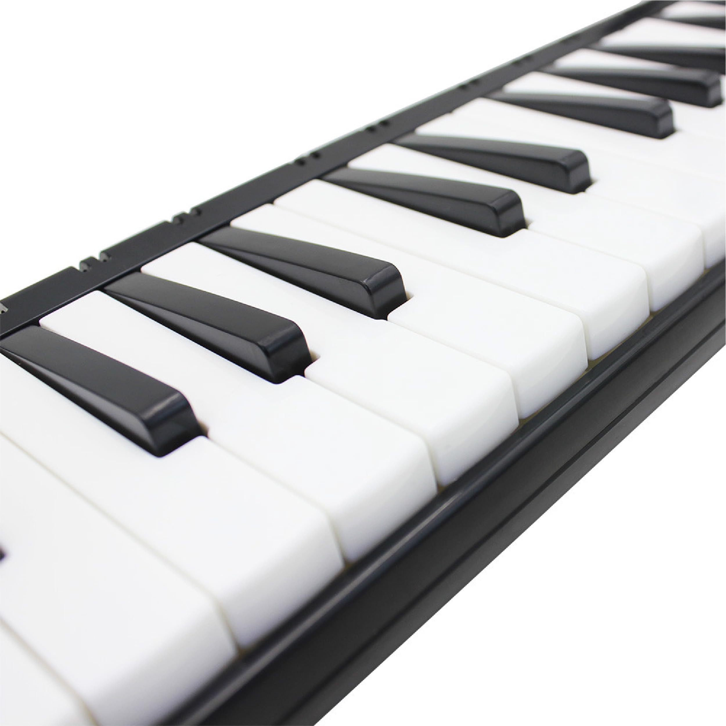 Piano Mélodica Professionnel, Clavier à 37 Touches, Noir, avec Sac