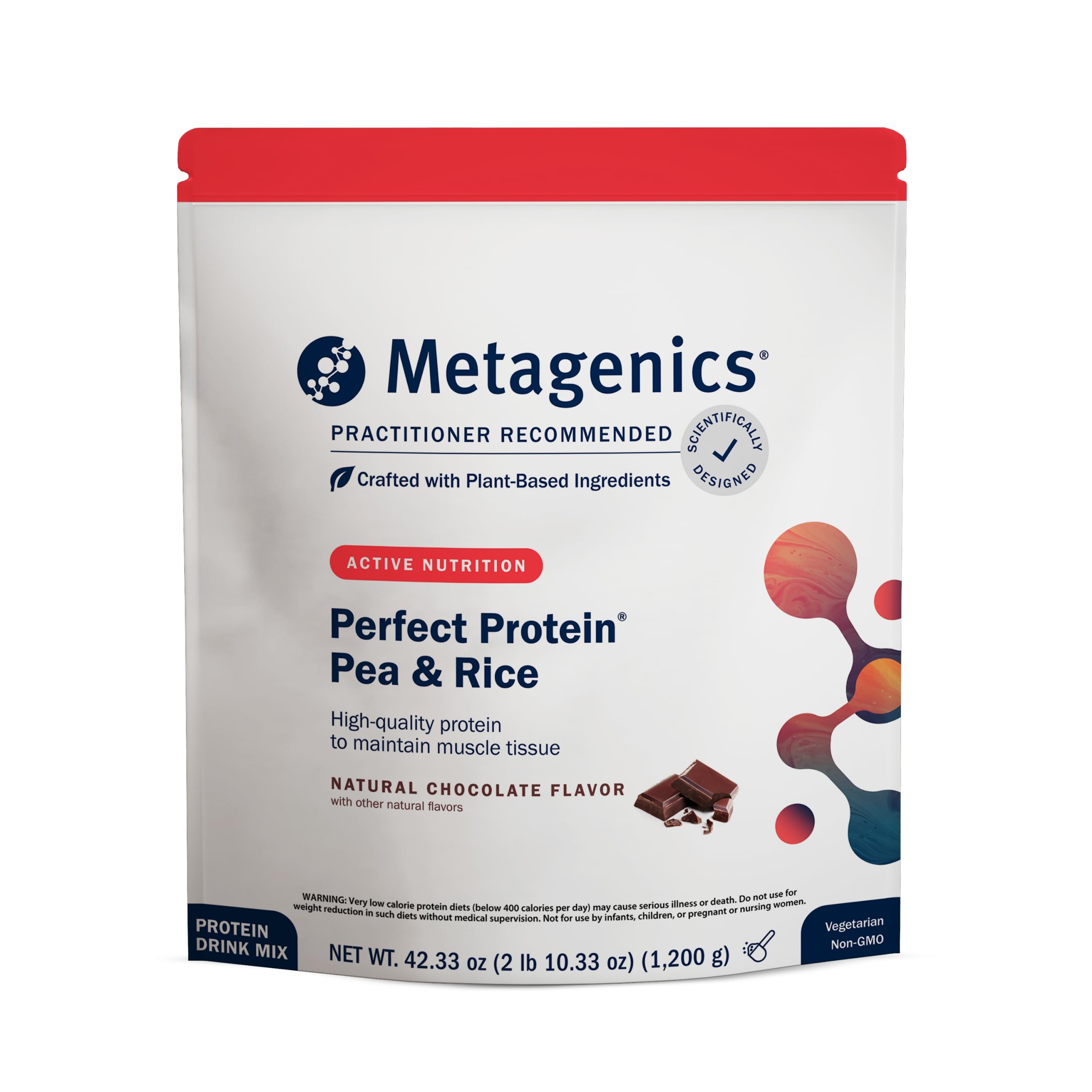 Metagenics Perfect Protein Pea & Rice, Plant-Based Protein, Chocolate Chocolate 2.65 Pound (Pack of 1)
