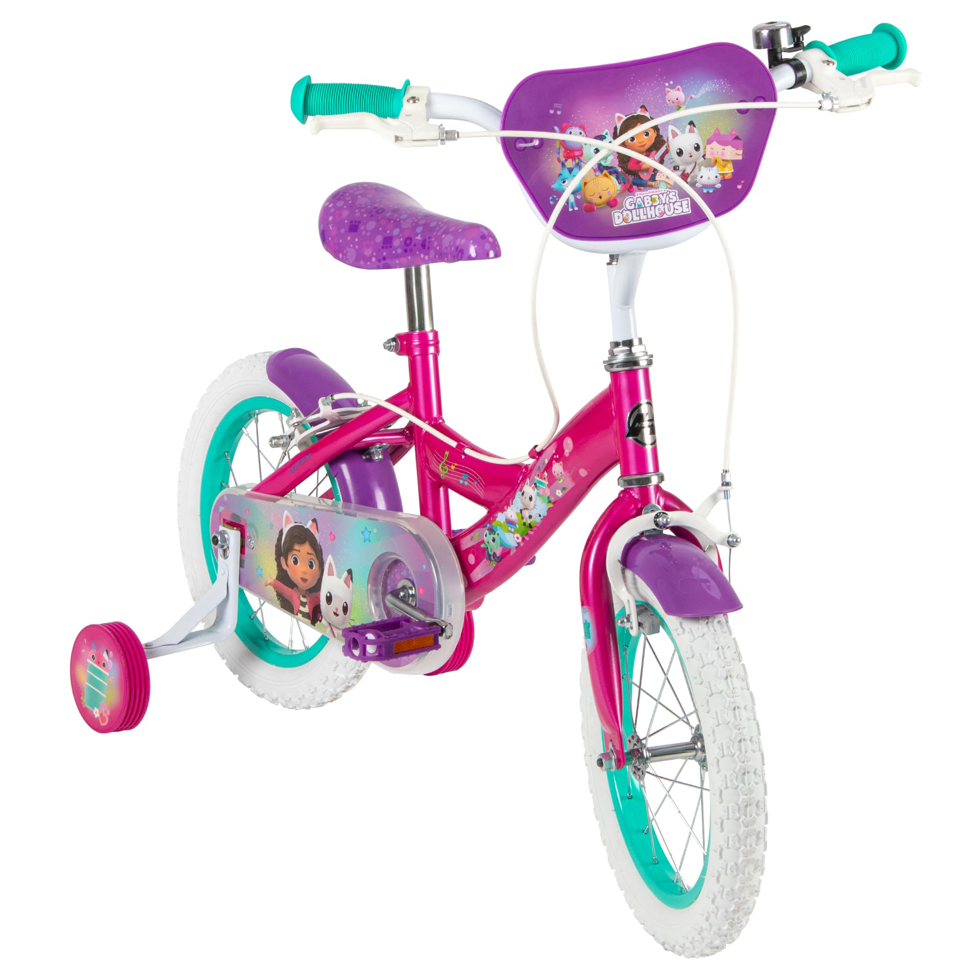 Huffy Gabby's Dollhouse - Bicicletta per bambini, 12/14/16", con ruote di supporto