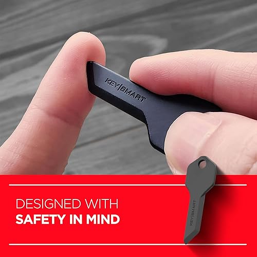 Miniatura 2 de KeySmart Cortador de caja fuerte  Abridor de paquetes seguro en forma de llave para transporte diario, con protección de dedos que se adapta
