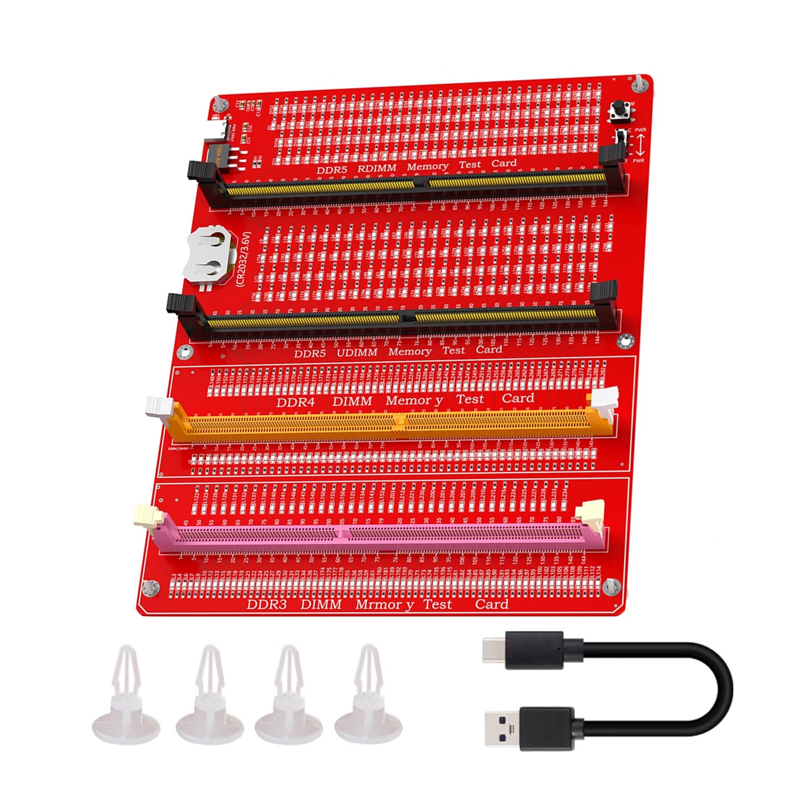 Maxtonser Memory Tester DDR3/DDR4/DDR5 RDIMM/UDIMM Memory Tester with LED Indicators for Fixing Desktop and Server Computers