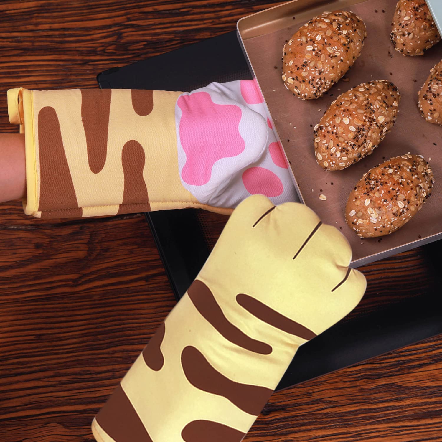 Guanti Da Forno Resistenti Al Calore Con Artigli Di Gatto - Simpatici E Funzionali - Foto 10