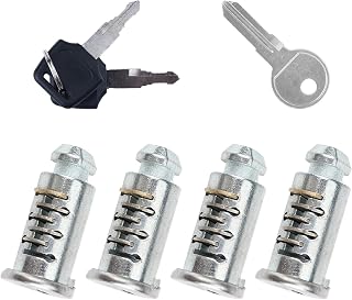 4 Pack Lock Cylinders Compatible with Thule Roof Racks Components, One-Key Lock Cores System Replacement for Car Racks System Accessories