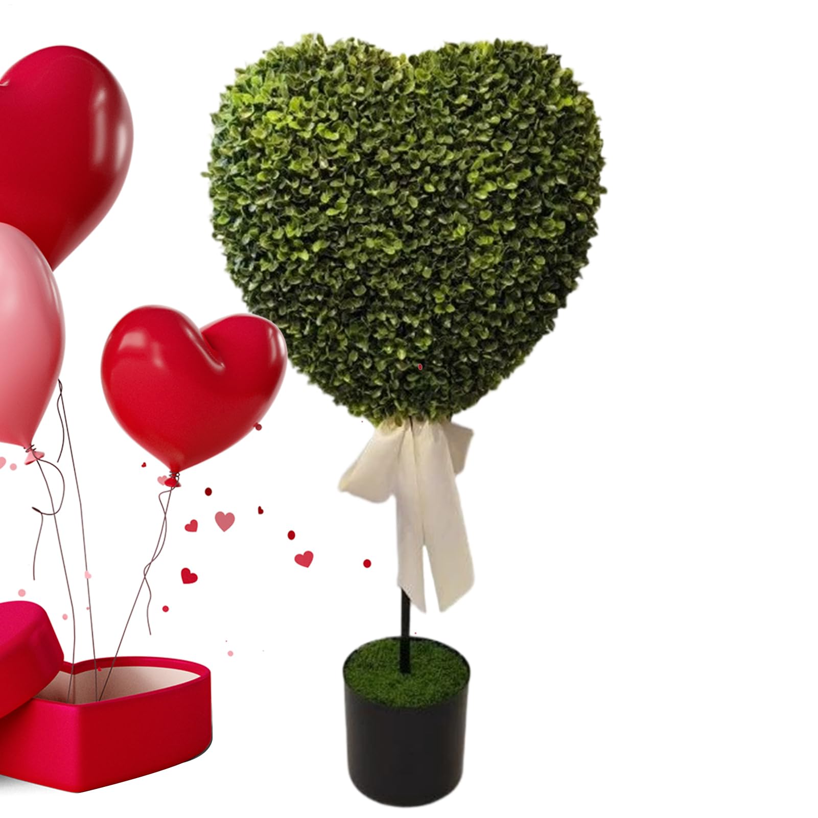 Plantas de San Valentín Decoración San Valentín Corazón Artificial Hogar