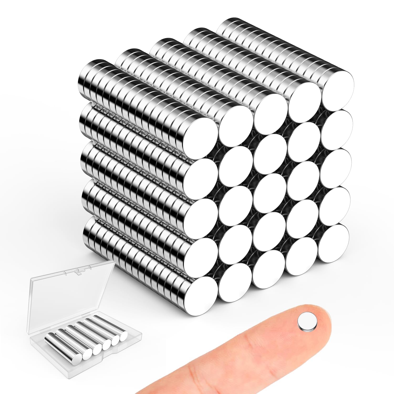 100 pcs 4X1 mm Round Disk Whiteboard Magnets for Refrigerator, Fridge, Office Supplies, DIY Projects, Arts & Crafts 4X1 mm-image-25