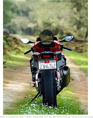 Miniatura 7 de XCLPF - Marcos de placa de matrícula de silicona para motocicleta, soporte para placa de matrícula de motocicleta, placa trasera de 4x7 pulgadas