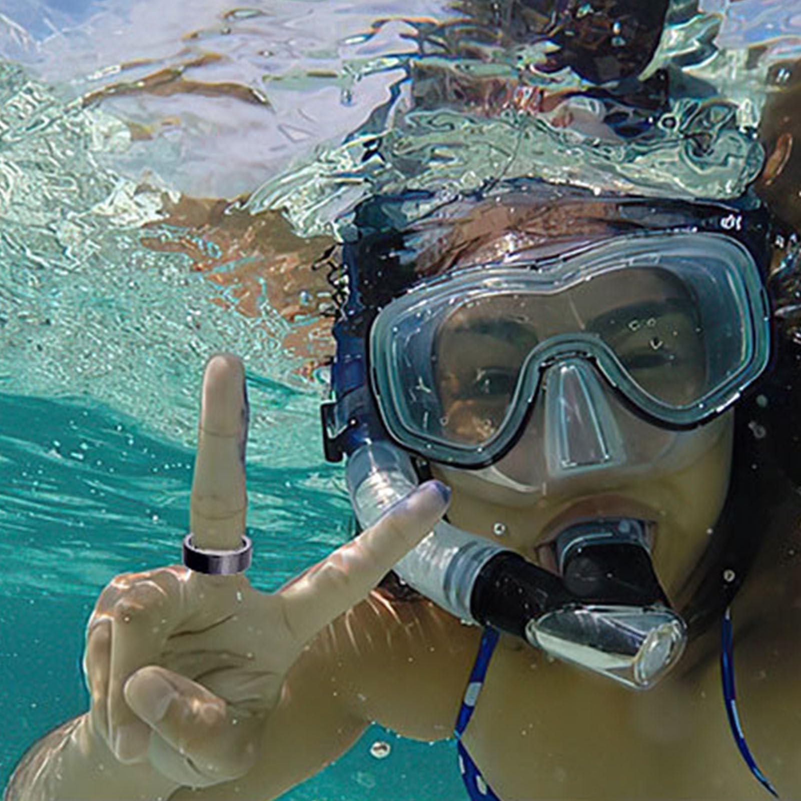 Tangxi Smart Ring, Fitness Ring, Ceramic Stainless Steel Sleep Monitoring Step Counter IPX8 Smart Fitness Ring for Men and Women with APP (13#)