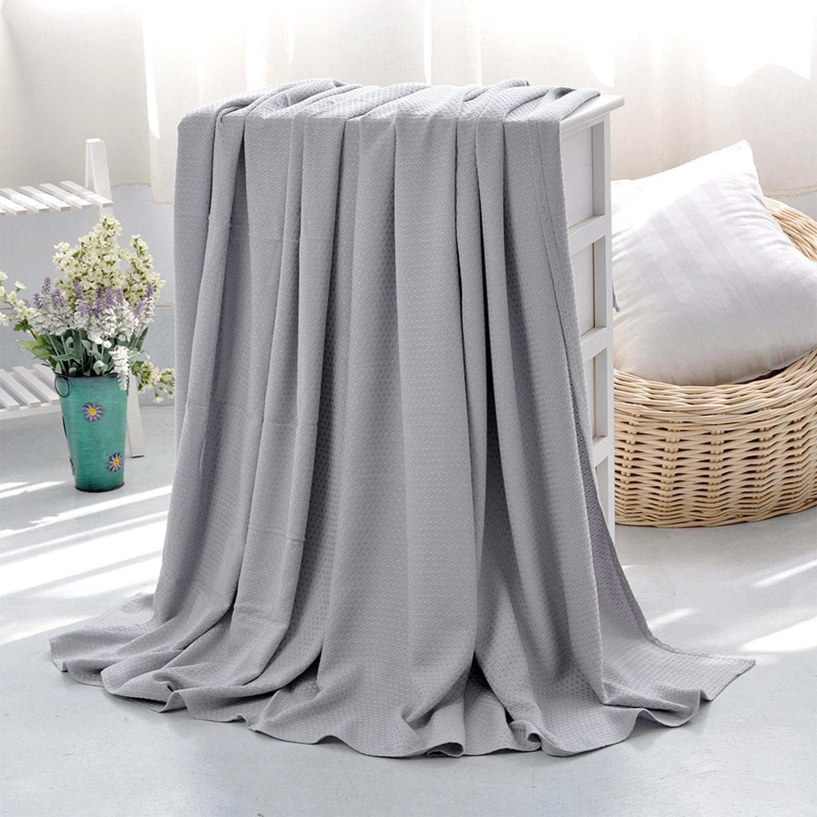 Generisch Coperta rinfrescante da viaggio, coperta rinfrescante per climatizzatore, in fibra di bambù, leggera e sottile, traspirante, delicata sulla pelle