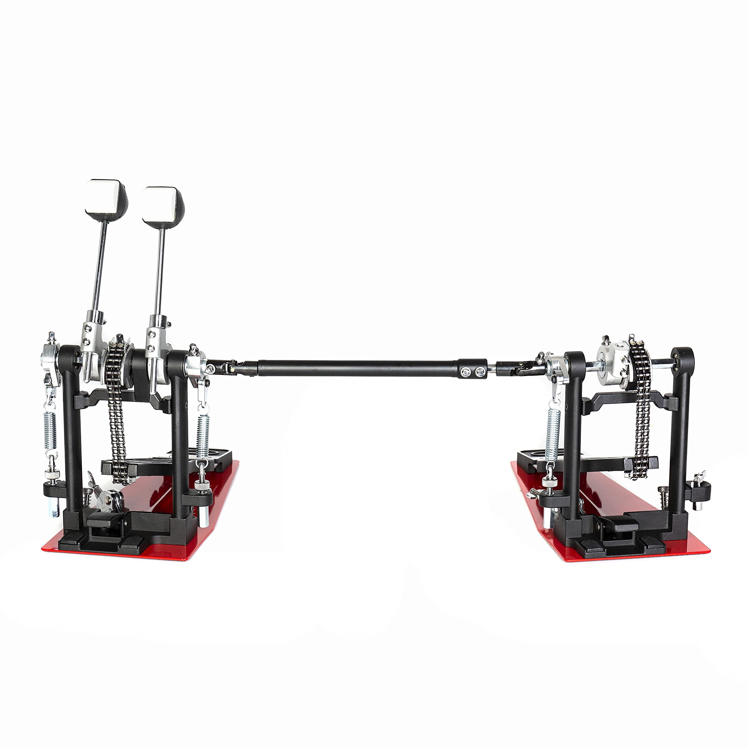 Fame Doppelpedal DFP9001, Double Bass, Double Kick Pedal, Drum Hardware, Filz Beater, einstellbare Federspannung